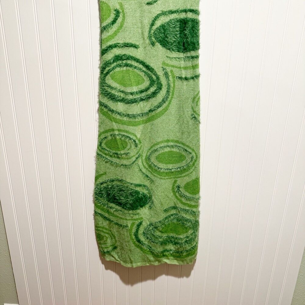 House Of Sunny Hockney Green Knitted Midi Dress Cozy Soft Boho 60s Size 2 - Picture 3 of 7